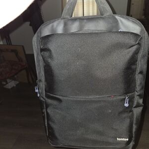 Tomtoc Black Everyday Backpack with Front Pocket